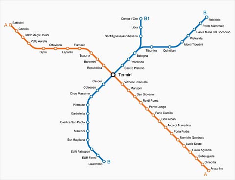 Metro, kort, rom